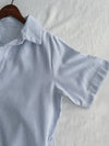 [限量現貨回歸]   French Blue Shirt Dress  法式藍白直條紋口袋連身裙/ DS9955