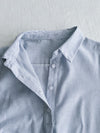 [限量現貨回歸]   French Blue Shirt Dress  法式藍白直條紋口袋連身裙/ DS9955