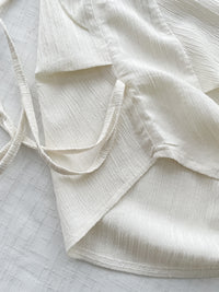 Beige Belt Blouse 高質感素色設計腰帶上衣 / TP9165