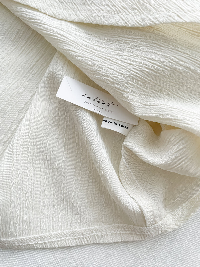 Beige Belt Blouse 高質感素色設計腰帶上衣 / TP9165