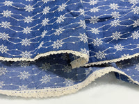 Denim Lace 花邊織紋牛仔布方領連身裙, Dress/ DS9523