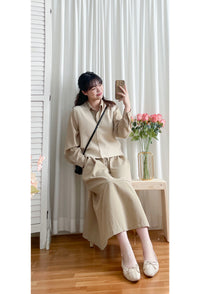 Pearl V Vest, Cardigan 珍珠鈕扣混閃線針織V領背心/ KT8174 (Lightsteelblue sold out)