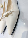 (不刮腳足碼款～) White point ribbon, flats/ SH8128 （所有鞋款需訂貨)