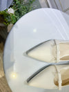 (不刮腳足碼款～) White point ribbon, flats/ SH8128 （所有鞋款需訂貨)