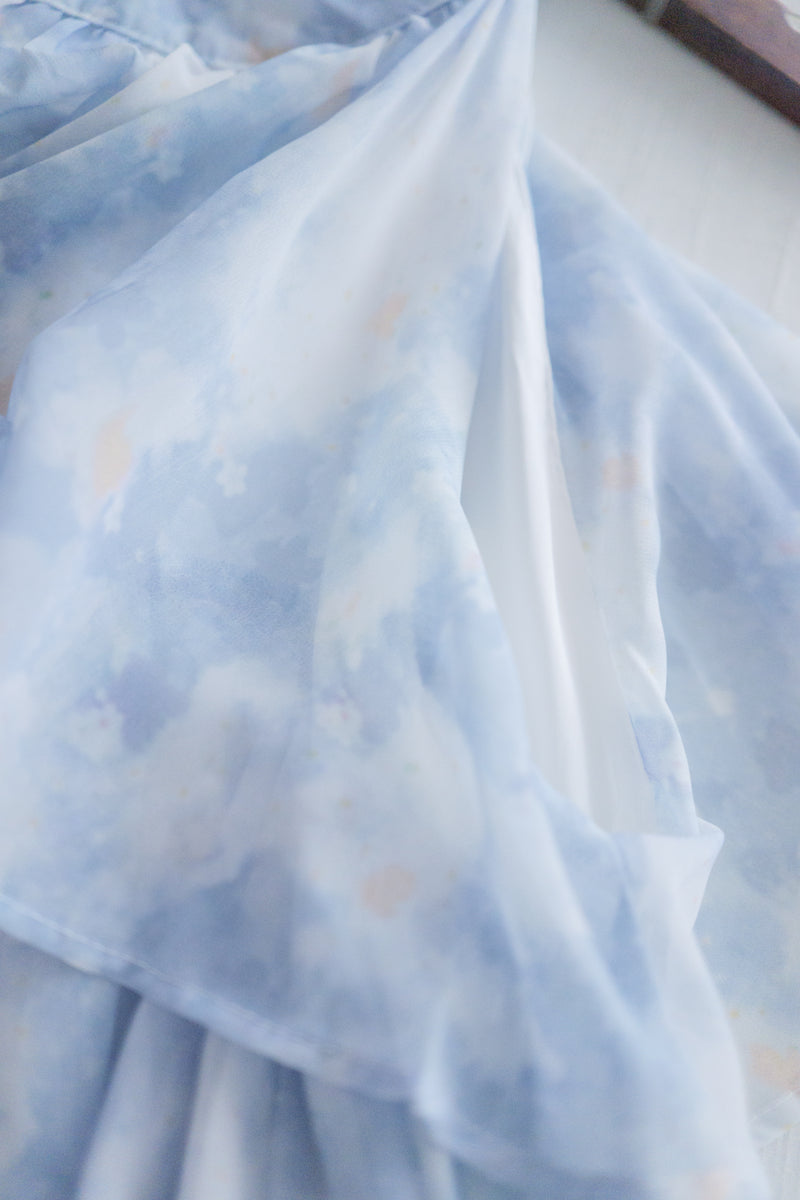Marble Cloud Dress 水彩雪紡雲朵層次連身裙/ DS9968