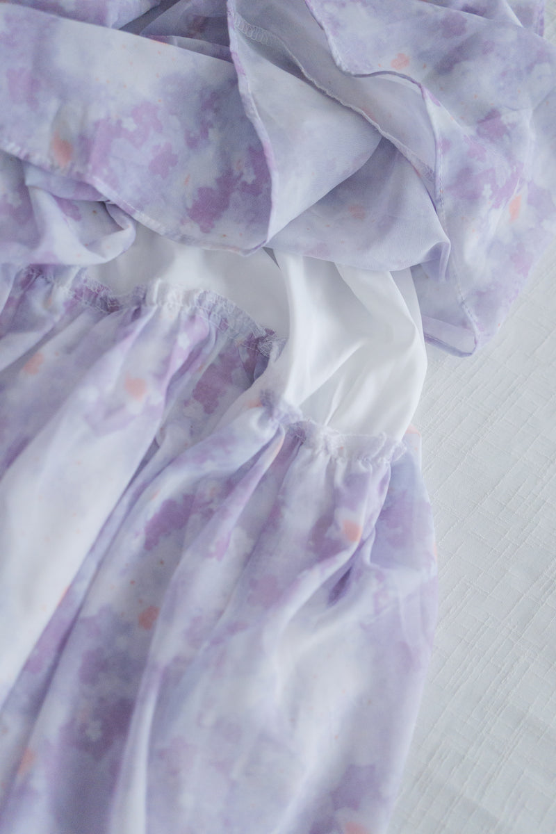 Marble Cloud Dress 水彩雪紡雲朵層次連身裙/ DS9968