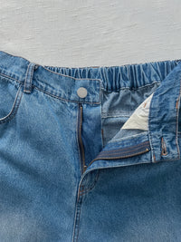 Gradient Wide-leg Jeans 拼色洗水闊腿牛仔褲/ PT8465