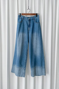 Gradient Wide-leg Jeans 拼色洗水闊腿牛仔褲/ PT8465
