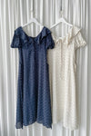 [限量現貨回歸 White］Ruffle Collar Floral Dress  V領荷葉邊碎花顯瘦連身裙/ DS9950