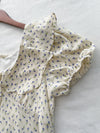 [限量現貨回歸 White］Ruffle Collar Floral Dress  V領荷葉邊碎花顯瘦連身裙/ DS9950