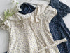 [限量現貨回歸 White］Ruffle Collar Floral Dress  V領荷葉邊碎花顯瘦連身裙/ DS9950