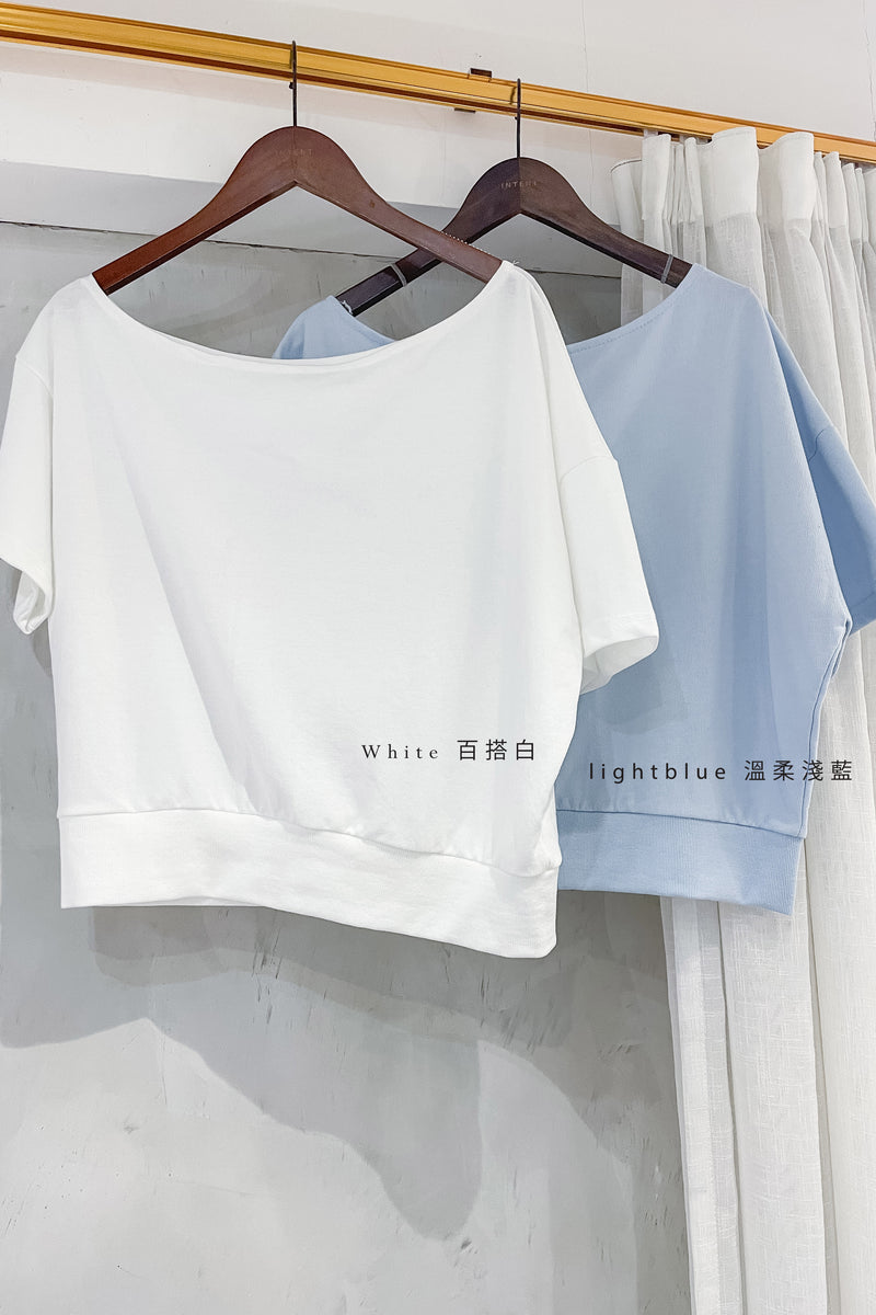 Collar Ease Tee 不經意的氣質短袖上衣/ TP9175
