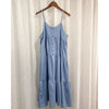 （肩帶可調) Denim 牛仔口袋多層吊帶裙, Dress/ DS9569