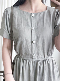 Square/Round neck Dress 簡約前後穿著修腰連身裙/ DS9983 (pre-order 9月7日截單)