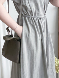 Square/Round neck Dress 簡約前後穿著修腰連身裙/ DS9983 (pre-order 9月7日截單)