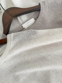 Long knit Top 左右開叉彈性薄線料顯瘦針織/ KT8177