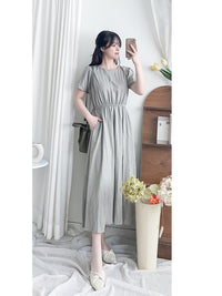 Square/Round neck Dress 簡約前後穿著修腰連身裙/ DS9983 (pre-order 9月7日截單)