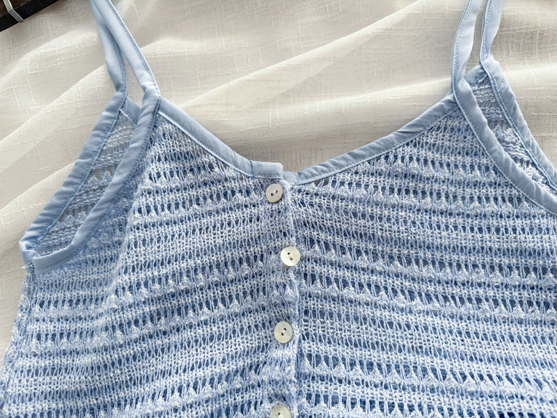 (一SET兩件) Knit Vest SET 彈性針織層次穿搭套裝/ TP9074