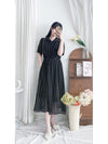 Rhombus Dress  菱形印花雪紡隨性口袋連身裙/ DS9987 (pre-order 9月7日截單)