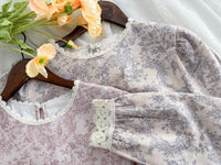 [ Limited return! Pink Only ] Line Floral Blouse/ 氣質精緻花布通花上衣/ BU9077