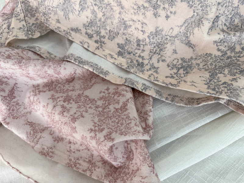[ Limited return! Pink Only ] Line Floral Blouse/ 氣質精緻花布通花上衣/ BU9077