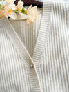 Pearl V Vest, Cardigan 珍珠鈕扣混閃線針織V領背心/ KT8174 (Lightsteelblue sold out)