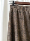 【intent X Korea label】 Houndstooth, Skirt 全橡筋腰斜格紋顯瘦半裙/ SK8857