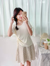 Asymmetric 舒適冰絲織紋側束帶衣尾, Top/ TP8888 (ivory sold out)