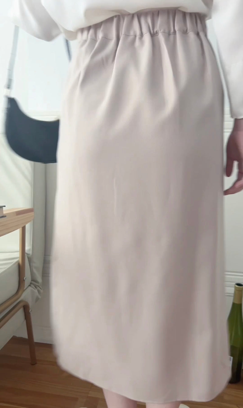 Side Pleated 側釦設計不規則半身裙, Skirt/ SK8797