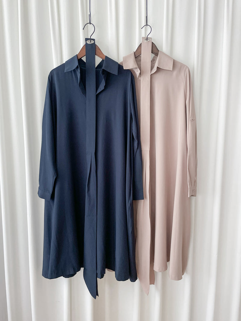 Trench Dress & Outer 風衣設計側蝴蝶設計口袋連身裙或外套/ DS9992