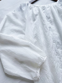 Bubble Sleeve Shirt 仿恤衫直條紋泡泡袖上衣/ BU9118