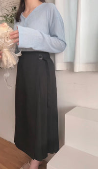 Side Pleated 側釦設計不規則半身裙, Skirt/ SK8797