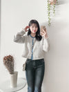 Denim Tweed Outer or top 牛仔車邊微閃十字線上衣或外套/ CD8147