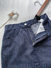 Navy Denim Skirt 深藍後橡筋簡約牛仔裙/ SK8906