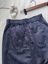 Navy Denim Skirt 深藍後橡筋簡約牛仔裙/ SK8906
