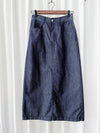 Navy Denim Skirt 深藍後橡筋簡約牛仔裙/ SK8906