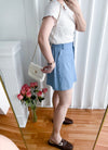 Slim a-line Denim 超舒適輕身寬鬆牛仔色車線, Skirt/ SK8728 (Midnightblue sold out)