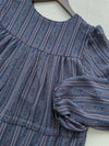 Misty Blue Chiffon Dress 霧藍民族印花束腰飄逸裙擺連身裙/ DS9989 (pre-order 10月9截單)