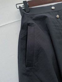 Button Skirt 裝飾鈕扣左右口袋傘裙/ SK8909（pre-order 10月9截單)