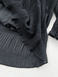 Ruffle Dress 雪紡全裡布皺紋細褶手袖修腰連身裙/ DS9990 (pre-order 10月9截單)