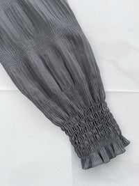 Ruffle Dress 雪紡全裡布皺紋細褶手袖修腰連身裙/ DS9990 (pre-order 10月9截單)