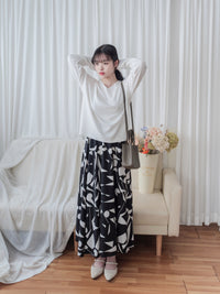 Geometric Skirt 幾何圖案傘形半裙/ SK8869
