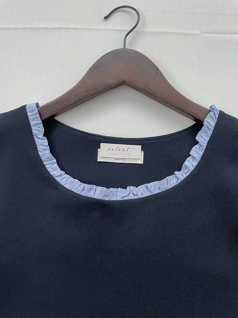 Spliced Shirt Dress 恤衫微彈裙身假兩件設計連衣裙/ DS9995