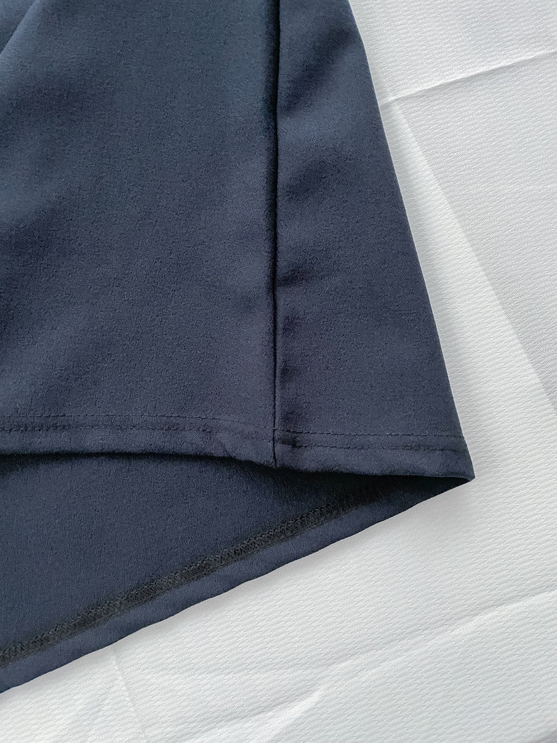 Spliced Shirt Dress 恤衫微彈裙身假兩件設計連衣裙/ DS9995