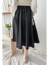 Button Skirt 裝飾鈕扣左右口袋傘裙/ SK8909（pre-order 10月9截單)