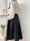 Button Skirt 裝飾鈕扣左右口袋傘裙/ SK8909（pre-order 10月9截單)