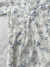 Lavender Daisy Dress 紫藍線條花顯腿長弧腰身口袋連身裙/ DS9997 (pre-order 10月9截單)