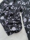 Lavender Daisy Dress 紫藍線條花顯腿長弧腰身口袋連身裙/ DS9997 (pre-order 10月9截單)