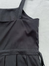 Vest Dress 平口側綁繩修腰腰下車褶背心裙/ DS9998