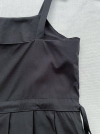 Vest Dress 平口側綁繩修腰腰下車褶背心裙/ DS9998